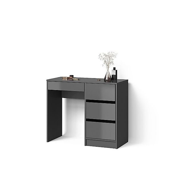 Livinity® Schminktisch Imola, Anthrazit/Anthrazit, mit 4 Schubladen günstig online kaufen