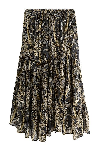 Next Midirock Gestufter Boho-Midirock aus 100 % günstig online kaufen