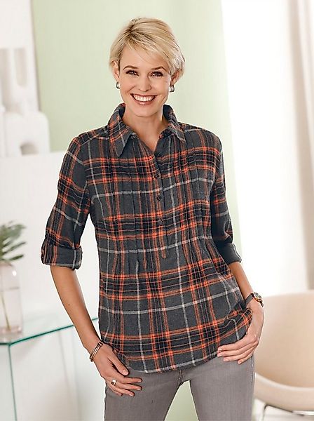 Sieh an! Klassische Bluse Tunika Langarm günstig online kaufen