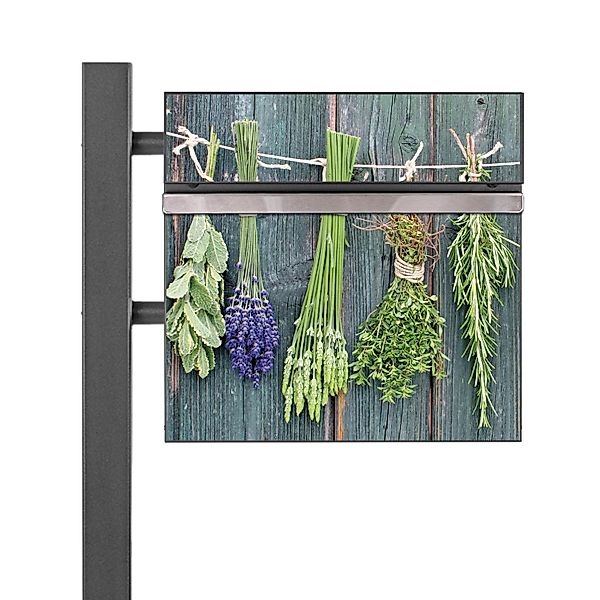 Banjado Standbriefkasten Anthrazit 45x120x16.5cm Groß Inkl. Montagematerial günstig online kaufen