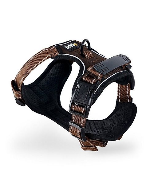 lionto Hunde-Geschirr Hundegeschirr gepolstert und reflektierend, braun, Gr günstig online kaufen