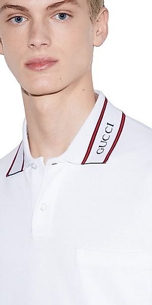 GUCCI Poloshirt Gucci Polo T-Shirt aus Baumwolle Weiß Herren L günstig online kaufen