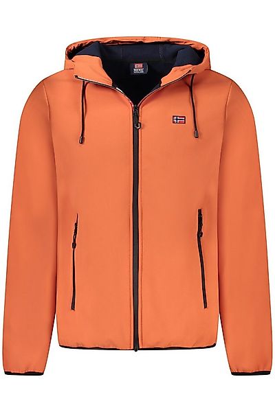 NORWAY 1963 Outdoorjacke Orange Herren-Softshelljacke mit Kapuze und blauen günstig online kaufen
