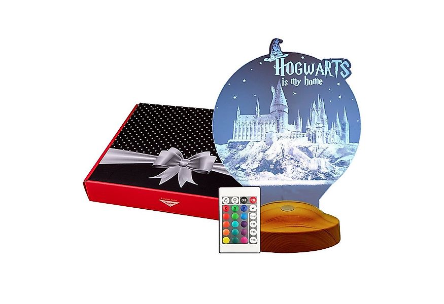 Geschenkelampe LED Nachttischlampe Hogwarts Harry Potter 3D mehrfarbiges Na günstig online kaufen