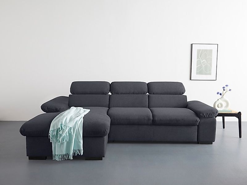 COTTA Ecksofa »Lola L-Form mit Kopfteilfunktion & Hocker«, (Set, mit Hocker günstig online kaufen