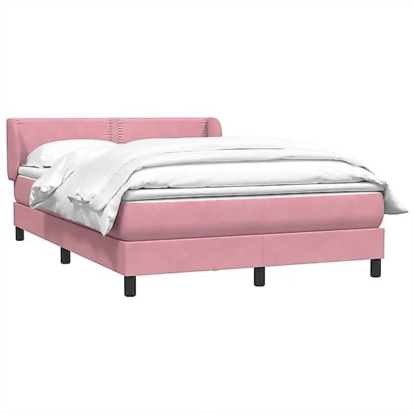 vidaXL Boxspringbett mit Matratze Rosa 160x220 cm Samt 3317492 günstig online kaufen