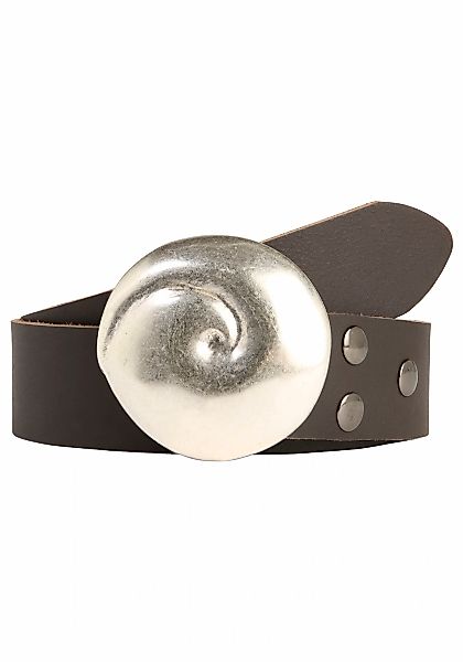 Rettungsring Gürtel Ledergürtel mit austauschbarer Schließe "Muschel Rund S günstig online kaufen