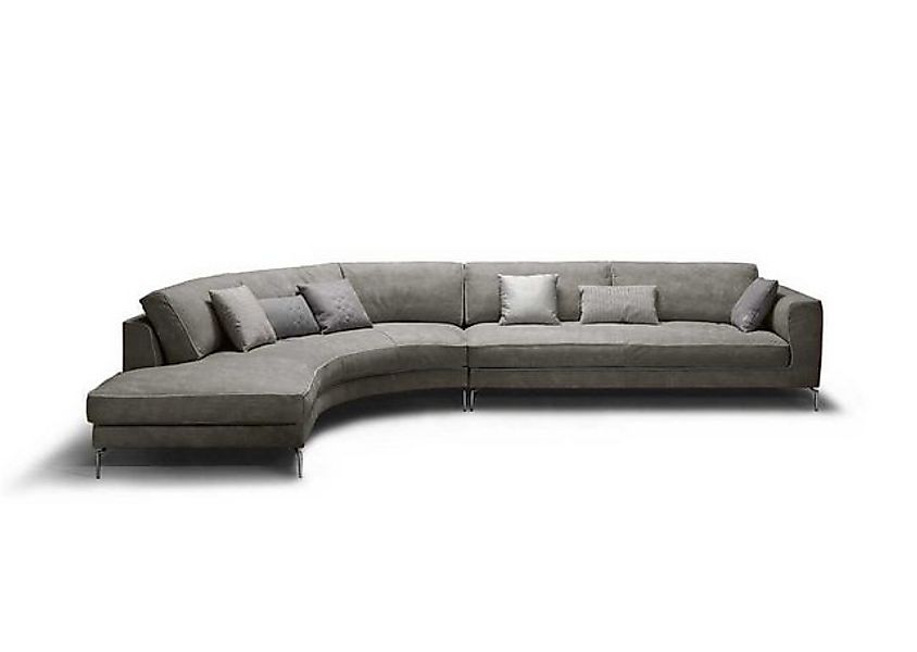 Xlmoebel Ecksofa Neu Luxus Ecksofa in Grau aus Leder mit eleganter L-Form - günstig online kaufen