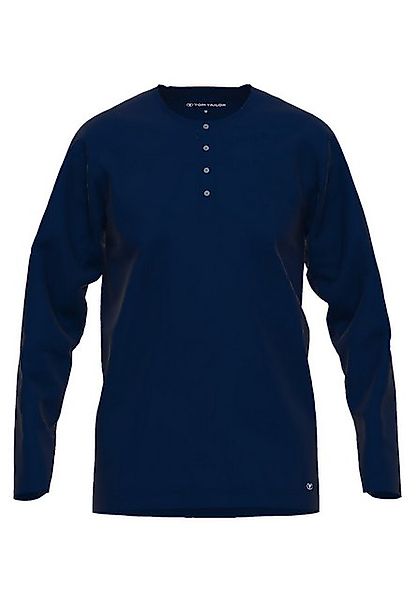 TOM TAILOR Langarmshirt Cansas Knopfleiste vorn, Rundhalsausschnitt günstig online kaufen