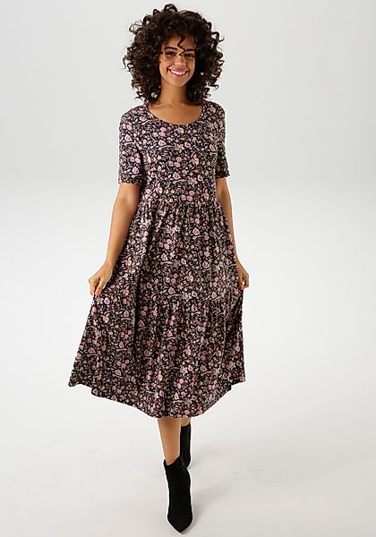 Aniston CASUAL Sommerkleid, mit farbenfrohen Blumendruck günstig online kaufen