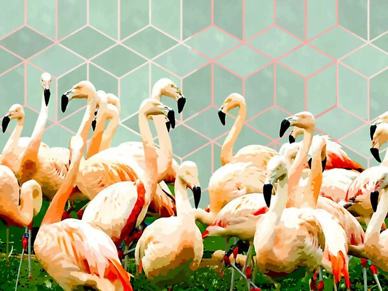 Poster / Leinwandbild - Flamingle Abstract Digital günstig online kaufen