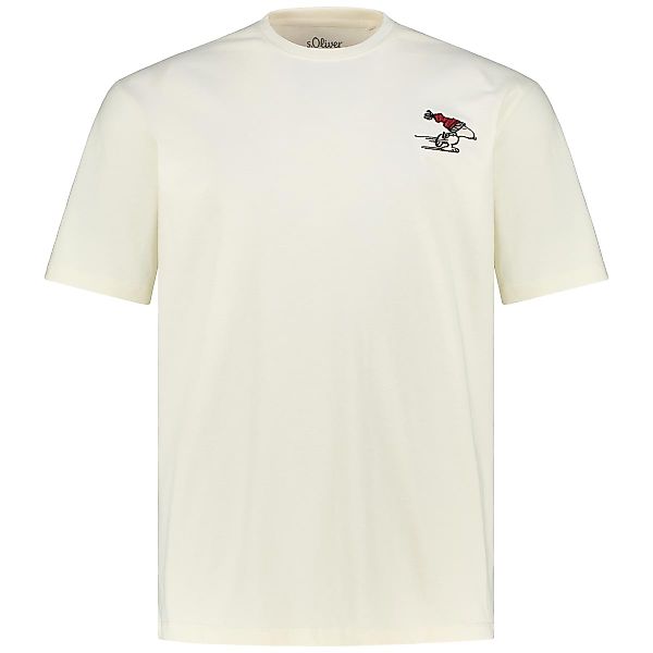 s.Oliver T-Shirt mit Stickerei Farbe natur Größe: 3XL günstig online kaufen