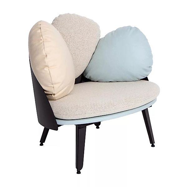 Petite Friture - Nubilo Sessel 77x70x65cm - hellblau/nude/grau/mit 3 Kissen günstig online kaufen
