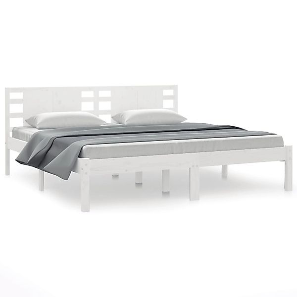 vidaXL Massivholzbett Weiß Kiefer 200x200 cm1156730 günstig online kaufen