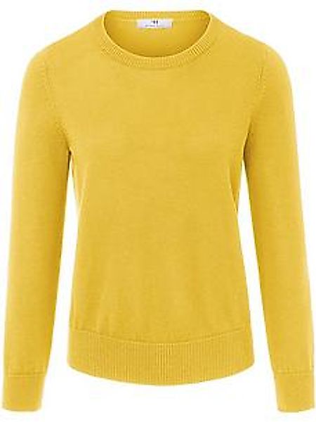 Rundhals-Pullover aus 100% SUPIMA®-­Baumwolle Peter Hahn gelb günstig online kaufen