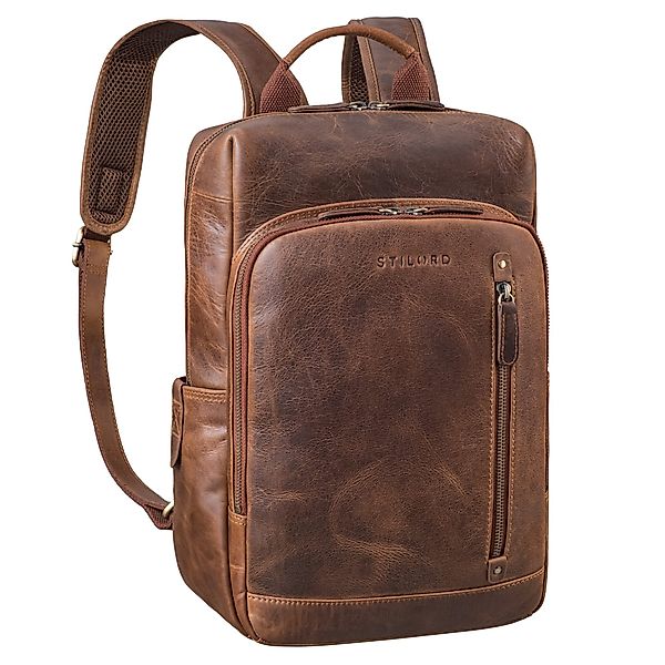 STILORD Notebook-Rucksack "Johnson" Lederrucksack Herren Business günstig online kaufen