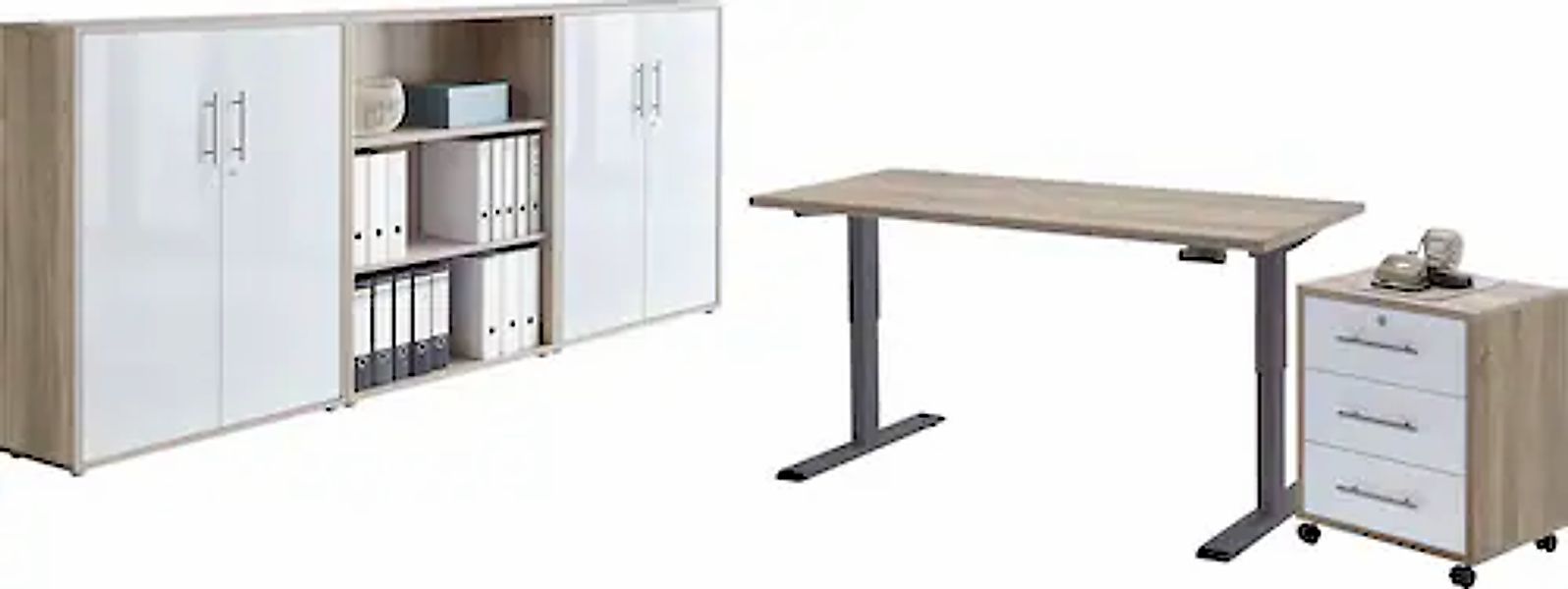 BMG Möbel Büromöbel-Set »Tabor«, (Set, 5 tlg.), mit elektrisch höhenverstel günstig online kaufen