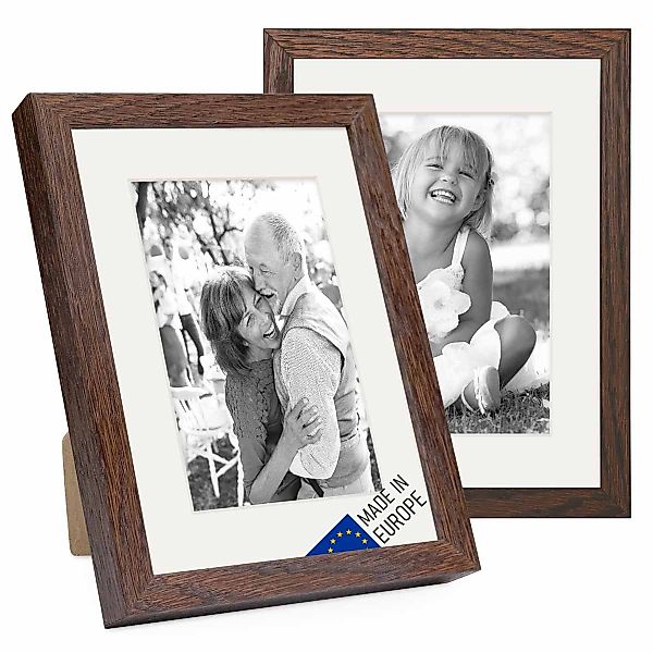 PHOTOLINI Bilderrahmen 2er Set Echtholz mit günstig online kaufen