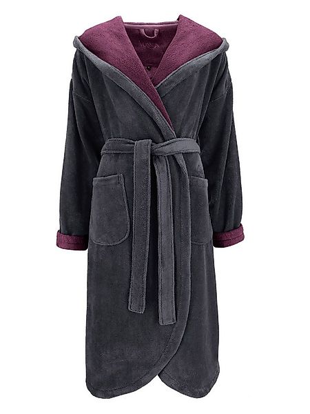 Vossen Damenbademantel Damen Bademantel mit Kapuze Carmen, Polyester günstig online kaufen