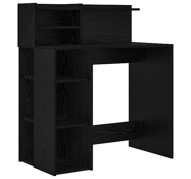 vidaXL Schreibtisch Schreibtisch mit Regal Schwarz Eichen-Optik 90 x 48 x 1 günstig online kaufen