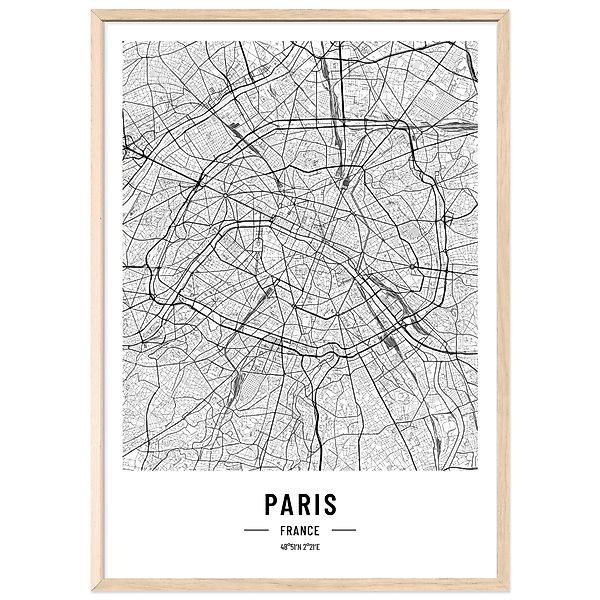 JUNOMI Poster Paris Stadtposter, elegantes Wohnzimmer günstig online kaufen