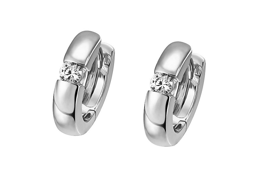 Reflexion Diamonds Klappcreolen 925/- Paar Silber-Creolen klassisch rund, m günstig online kaufen
