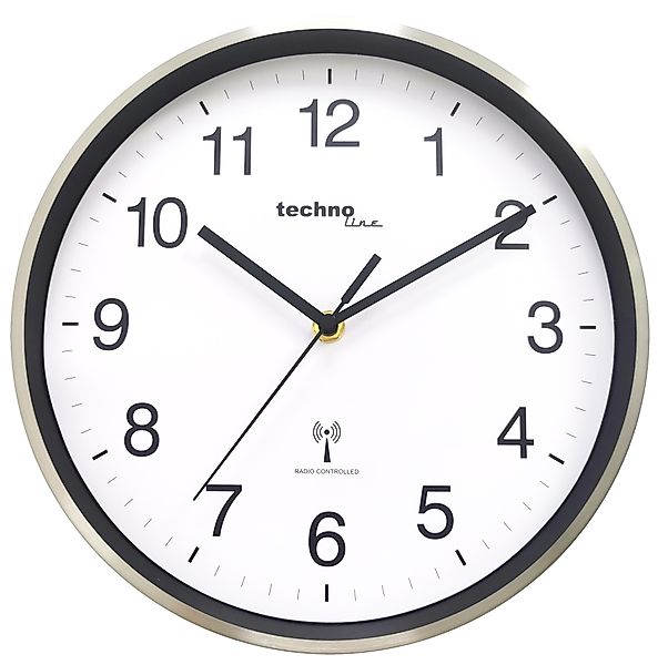 technoline Funkwanduhr WT 8925 (mit Edelstahlrahmen) günstig online kaufen