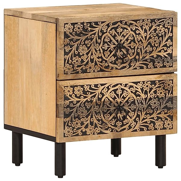 vidaXL Nachttische 2 Stk 40x33x46 cm Massivholz Mango Modell 7 günstig online kaufen