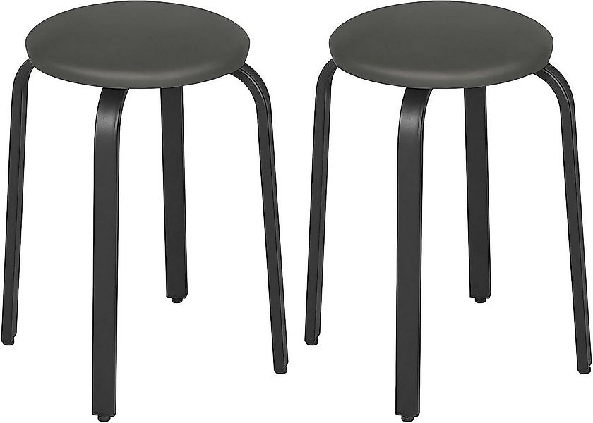 EUGAD Esszimmerstuhl (2 St), stapelbar, mit Kunstlederbezug, Esszimmerhocke günstig online kaufen