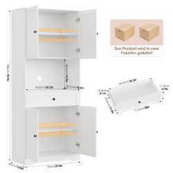 Homfa Küchenbuffet Küchenschrank Buffetschrank Vorratsschrank mit günstig online kaufen