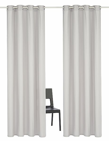 my home Vorhang "Parry" Ösen 2 Stk. tlg. 2-er Set, blickdicht, monochrom, b günstig online kaufen