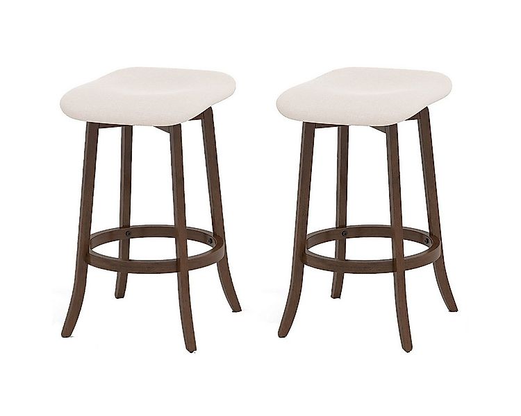 COSTWAY Barhocker (2er Set), Küchenhocker 360° drehbar mit Fußstütze, 74 cm günstig online kaufen