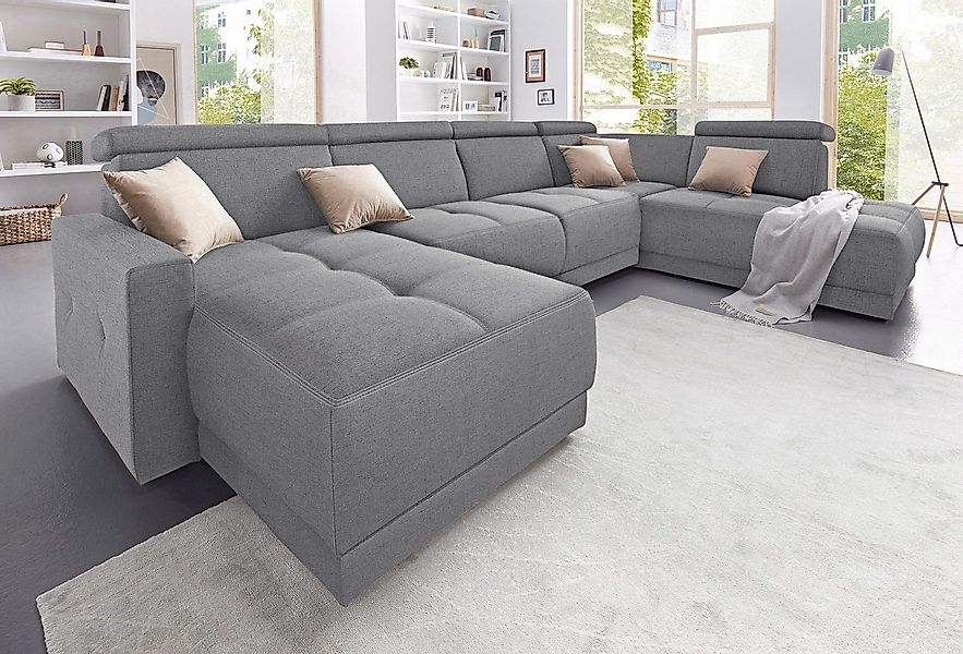DOMO collection Wohnlandschaft "Ava moderne Sitzheftung mit toller Doppelna günstig online kaufen