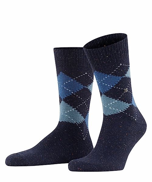 Burlington Raw Argyle Herren Socken, 46-50, Blau, Baumwolle, 21924-612203 günstig online kaufen