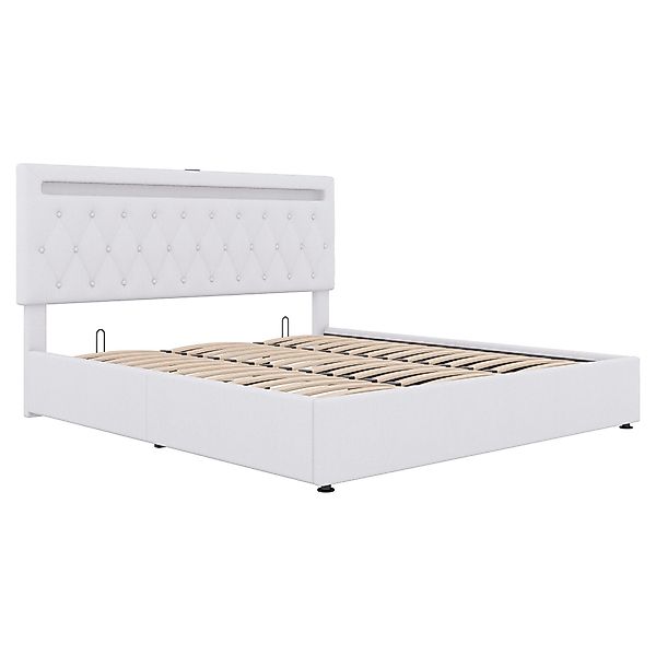HAUSS SPOLE Polsterbett 180x200cm mitUmgebungslicht, Fernbedienung, günstig online kaufen