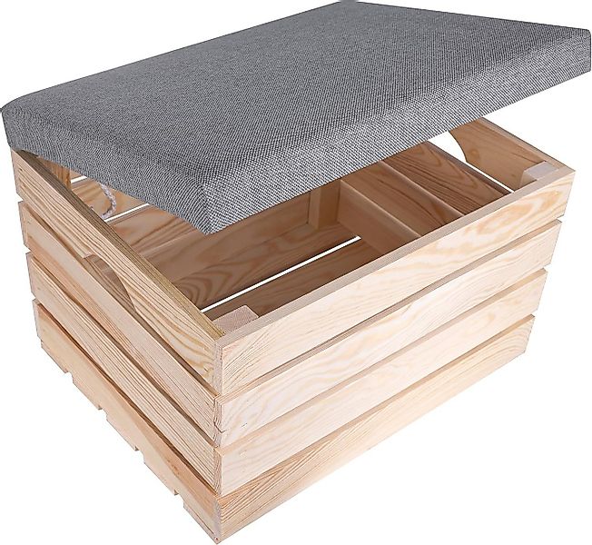 Creative Deco Sitzhocker Sitzbank gepolstert mit Stauraum 50x40x35 cm, mit günstig online kaufen