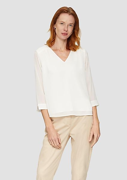 s.Oliver BLACK LABEL Langarmbluse Chiffonbluse mit günstig online kaufen