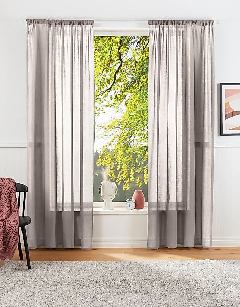 LeGer Home by Lena Gercke Vorhang "Lanea" Stangendurchzug 1 Stk. tlg. Leine günstig online kaufen