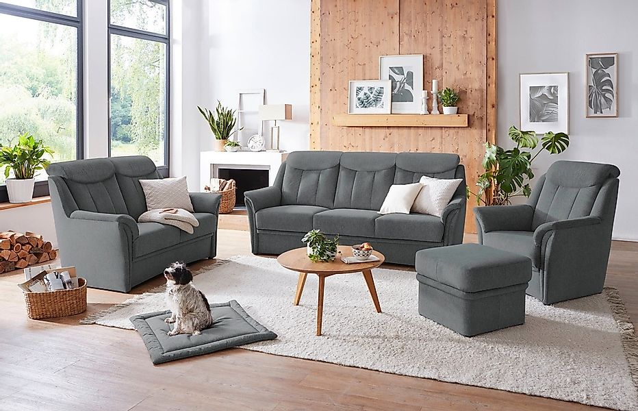 VILLA BECK Polstergarnitur "Lugano", (Set, 3 tlg.), Kopfteilverstellung, in günstig online kaufen