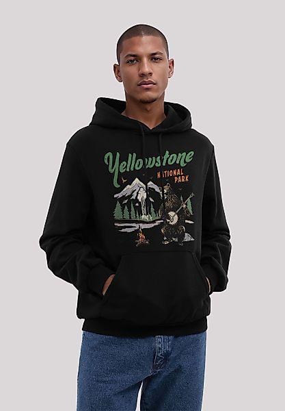 F4NT4STIC Kapuzenpullover "US National Parks Yellowstone Bear Playing Banjo günstig online kaufen
