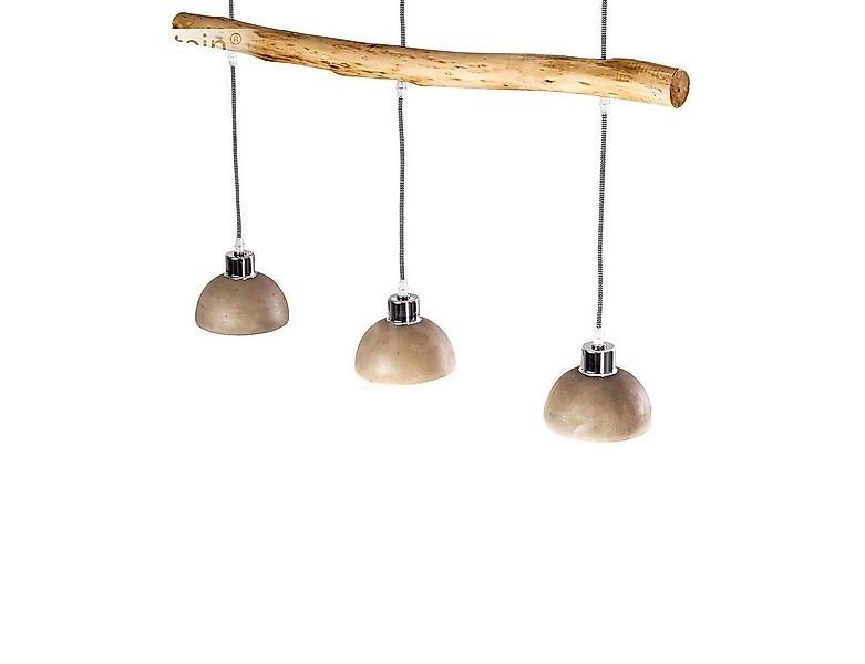 hofstein Pendelleuchte »Oliero« Hängelampe aus Holz/Beton in Braun/Betonfar günstig online kaufen