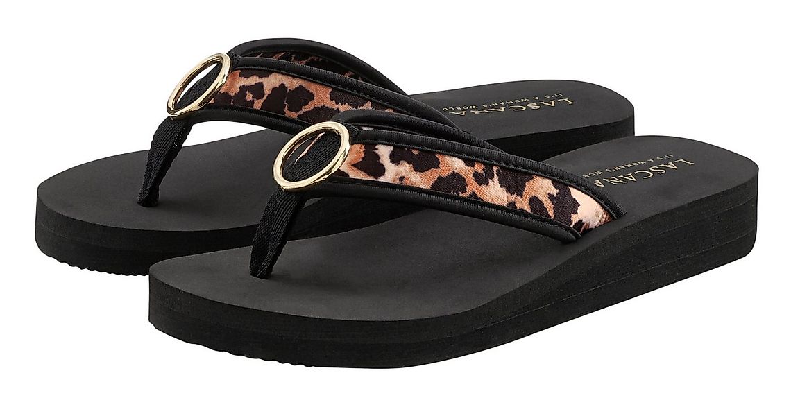 LASCANA Sandale, Pantolette, Badezehentrenner Zehentrenner, Badeschuh mit R günstig online kaufen