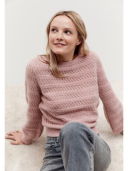 MORE&MORE Rundhalspullover leichter Rundhalspullover Struktur günstig online kaufen