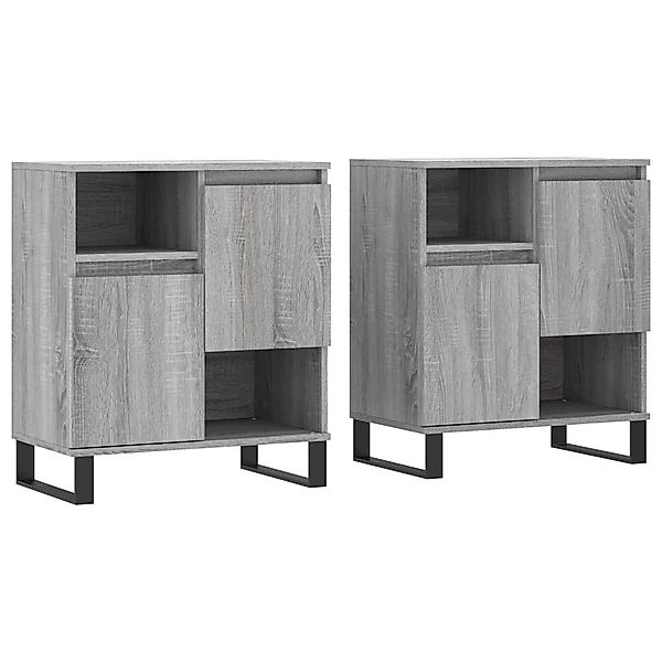 vidaXL Sideboard Sideboards 2 Stk. Grau günstig online kaufen