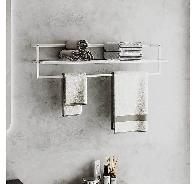 vidaXL Handtuchhalter, Handtuchhalter Weiß 95x25x22 cm Eisen günstig online kaufen