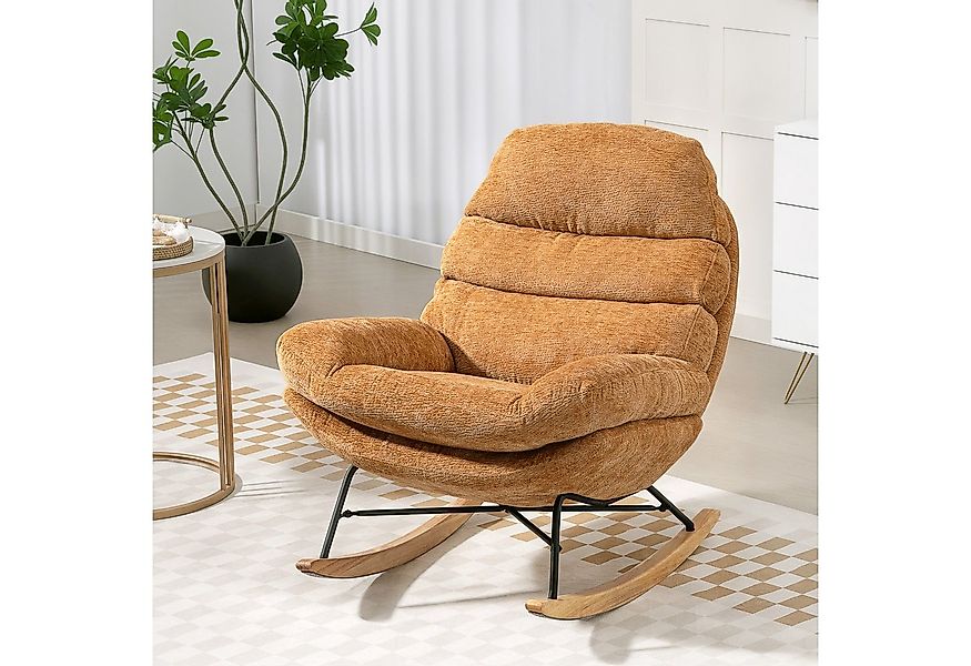 HOMCOM Schaukelstuhl mit Anti-Rutsch-Pads (Schwingstuhl, 1 St), für Wohnzim günstig online kaufen
