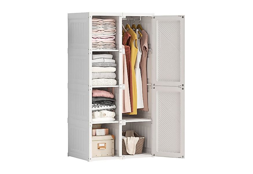 SEEZSSA Drehtürenschrank Kleiderschrank 6 Türen, 8 Fächer, 1 Aufhängung, Kl günstig online kaufen