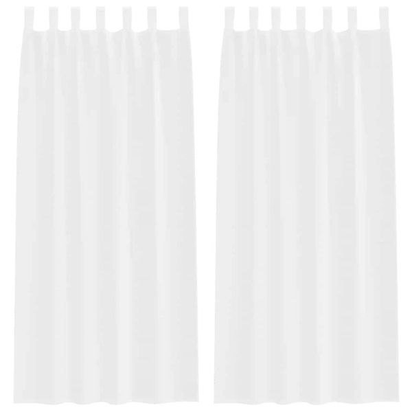 vidaXL Voile-Vorhänge 2 Stk Weiß 140x225cm Polyester 4108034 günstig online kaufen
