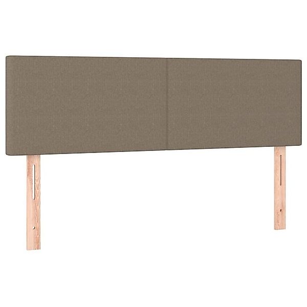 vidaXL Bett, Kopfteile 2 Stk. Taupe 72x5x78/88 cm Stoff günstig online kaufen