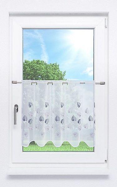 LYSEL® Scheibengardine Designblätter (1 St), transparent, HxB 50x48cm günstig online kaufen